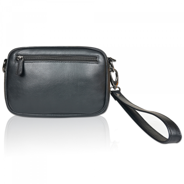 Leder Handgelenktasche für Unisex aus Rindleder 23- (147A) Herrentasche echtes Leder Tasche Bag Neu